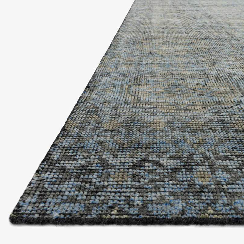 Amara Hand Knotted Rug in Blue/Gold - Urban Natural Home Furnishings