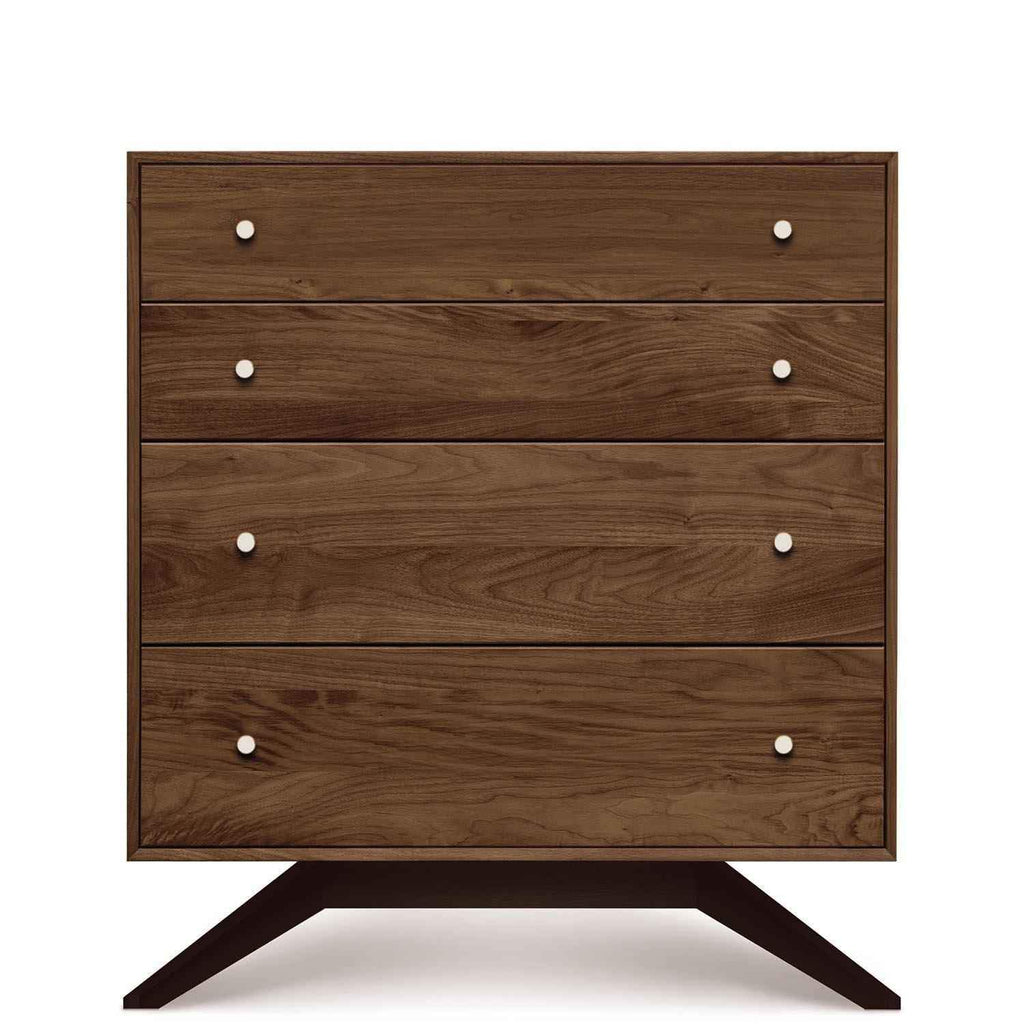 Astrid Four-Drawer Dresser in Walnut with Dark Chocolate Legs - Urban Natural Home Furnishings.  Dressers & Armoires, Copeland