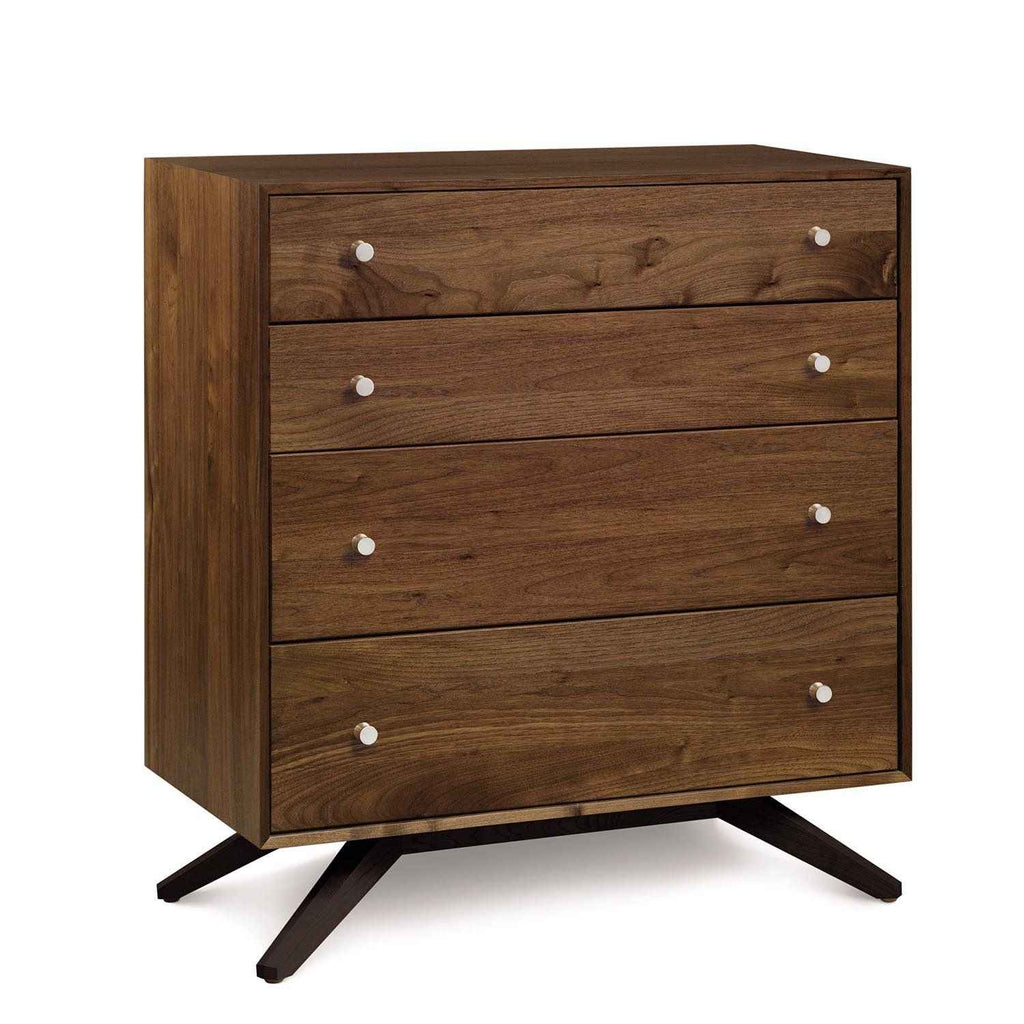 Astrid Four-Drawer Dresser in Walnut with Dark Chocolate Legs - Urban Natural Home Furnishings.  Dressers & Armoires, Copeland