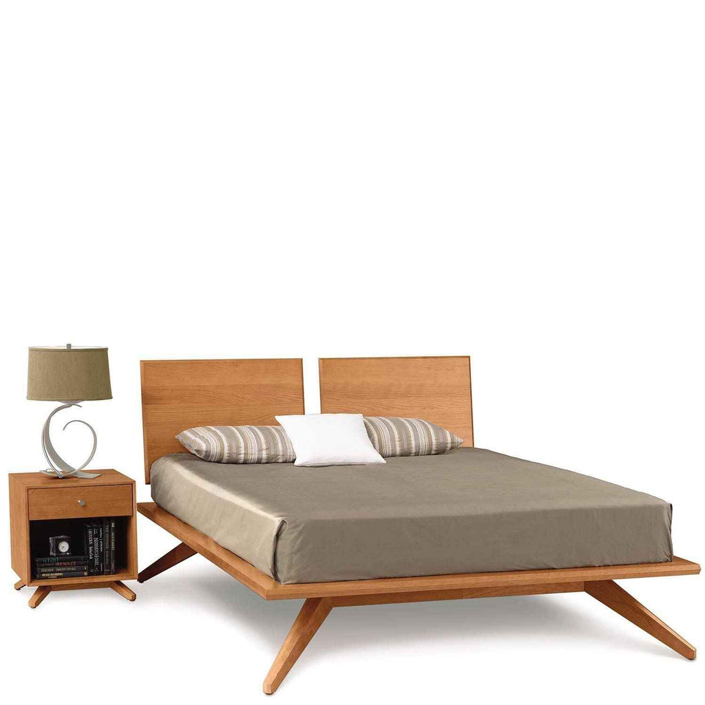 Astrid Bed With Adjustable Headboard in Cherry by Copeland