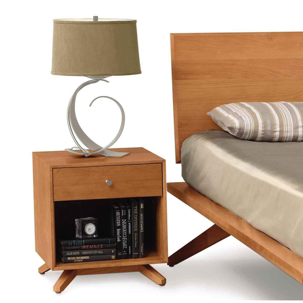 Astrid One Drawer Nightstand in Cherry by Copeland