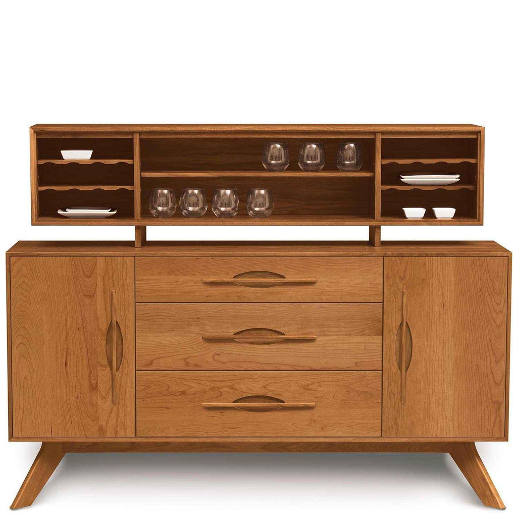 Audrey 1 Door on Either Side of 3 Drawers Buffet in Cherry by Copeland