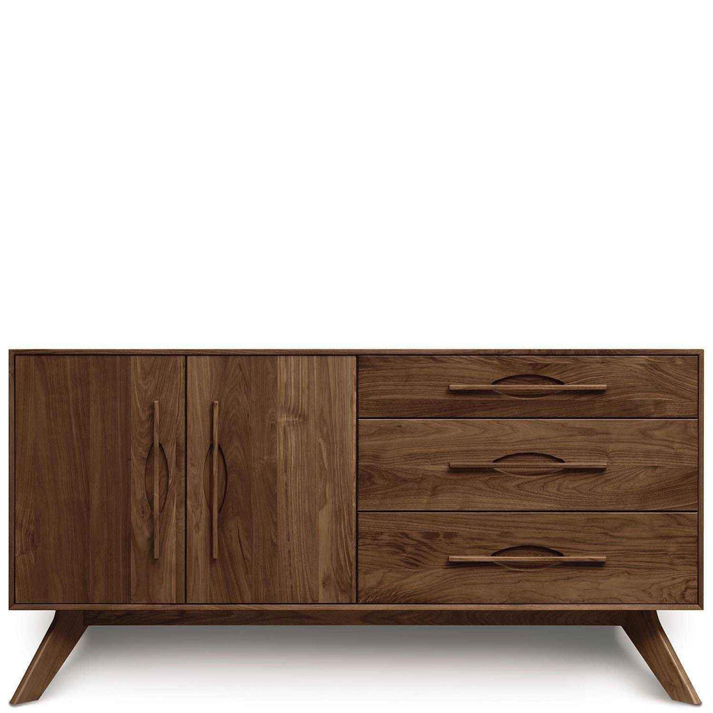 Audrey 3 Drawers on Right, 2 Doors on Left Buffet in Walnut - Urban Natural Home Furnishings.  Buffet, Copeland