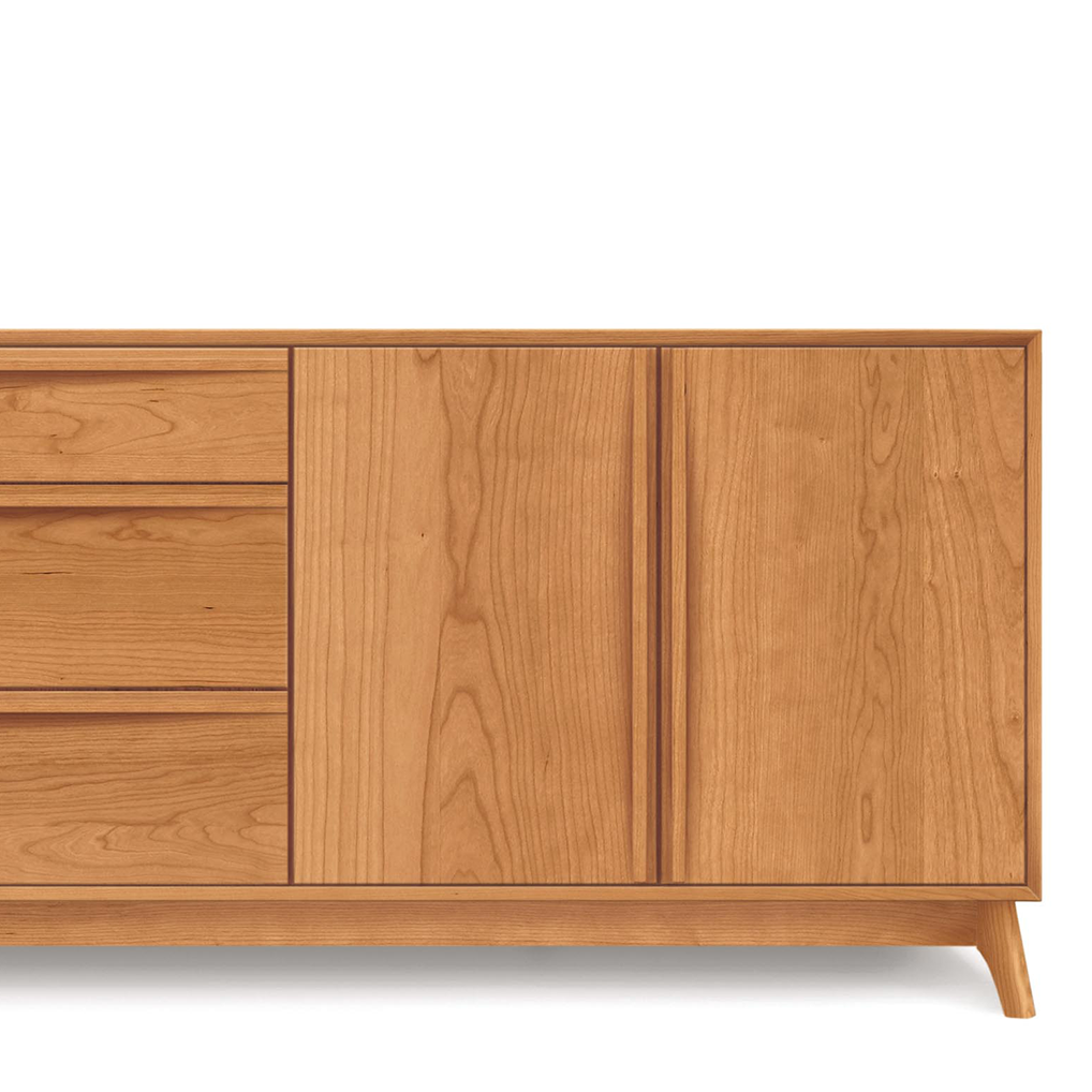 Catalina Dresser (3 Drawers on left, 2 Doors on right) in Cherry - Urban Natural Home Furnishings