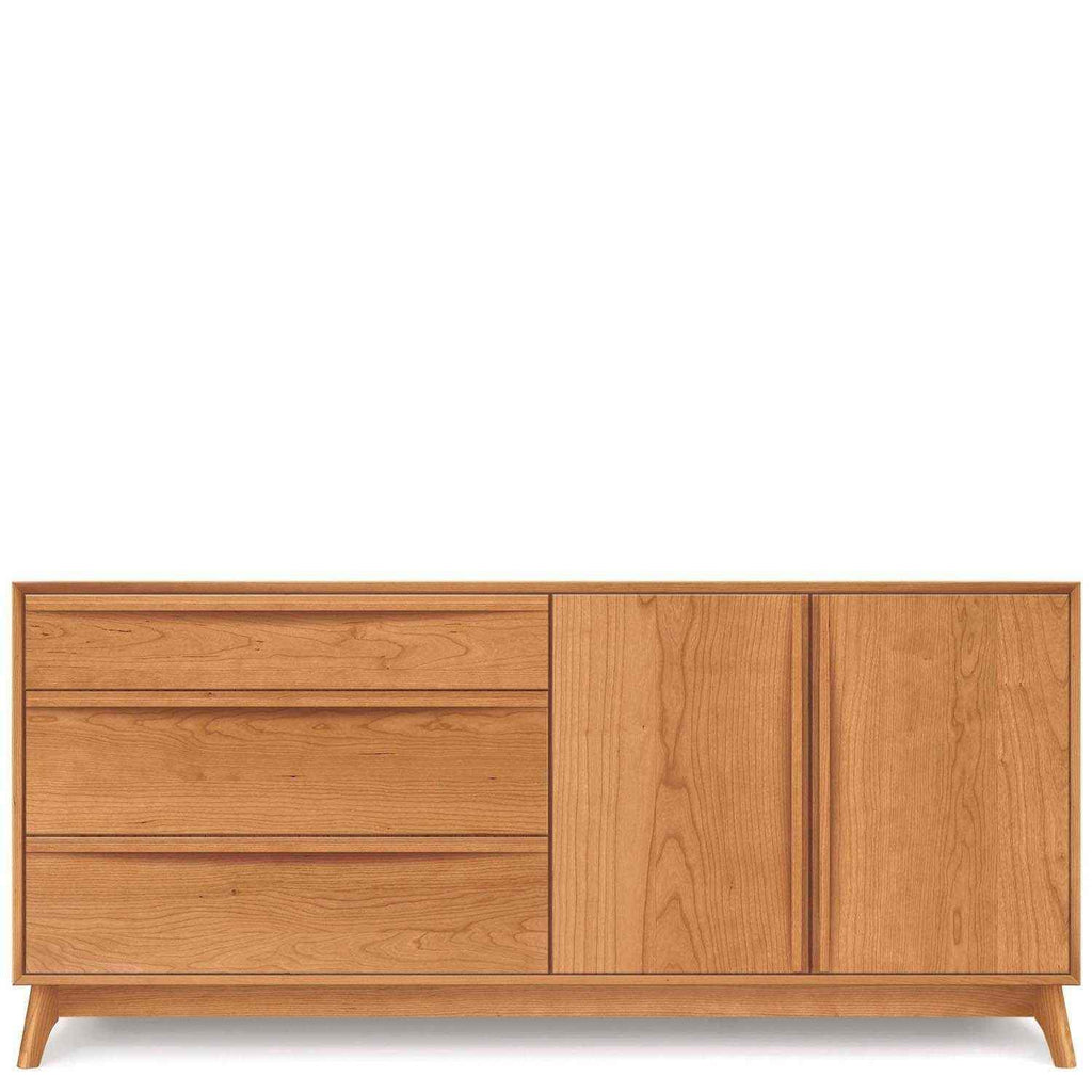 Catalina Buffet (3 Drawers on left, 2 Doors on right) in Cherry - Urban Natural Home Furnishings.  Dressers & Armoires, Copeland