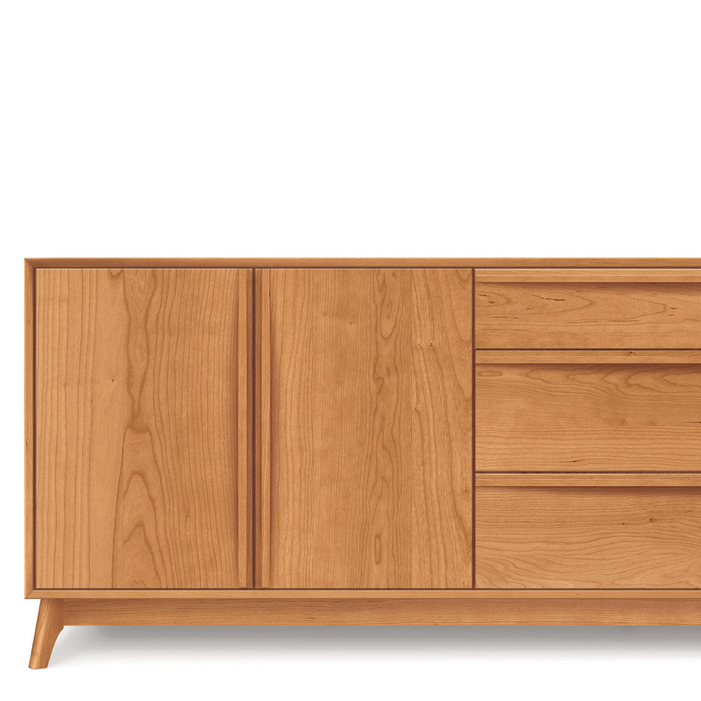 Catalina Dresser (3 Drawers on right, 2 Doors on left) in Cherry - Urban Natural Home Furnishings