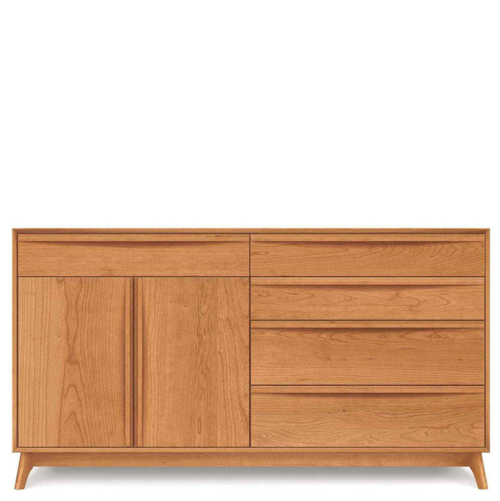 Catalina Buffet (4 Drawers on right, 1 Drawer over two doors on left) in Cherry - Urban Natural Home Furnishings.  Dressers & Armoires, Copeland