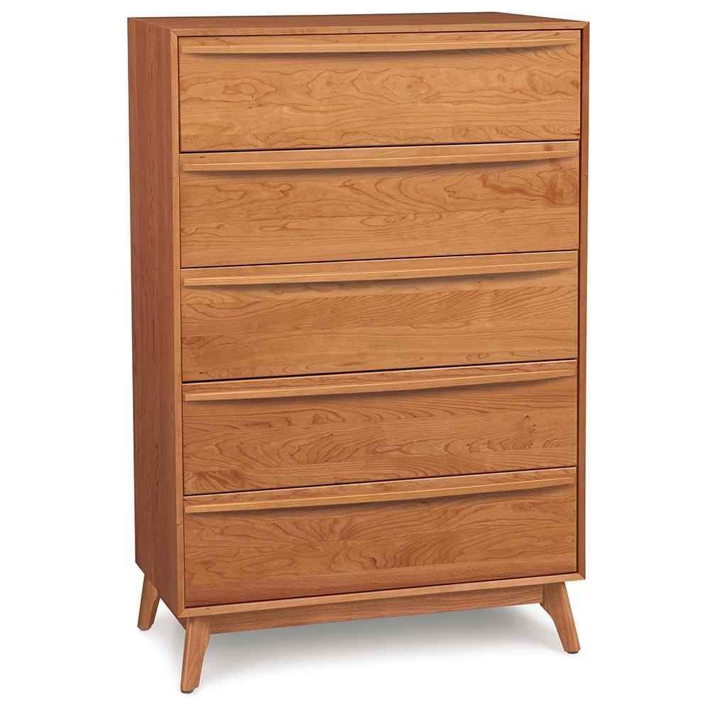 Catalina Five Drawer Dresser in Cherry (Wide) - Urban Natural Home Furnishings