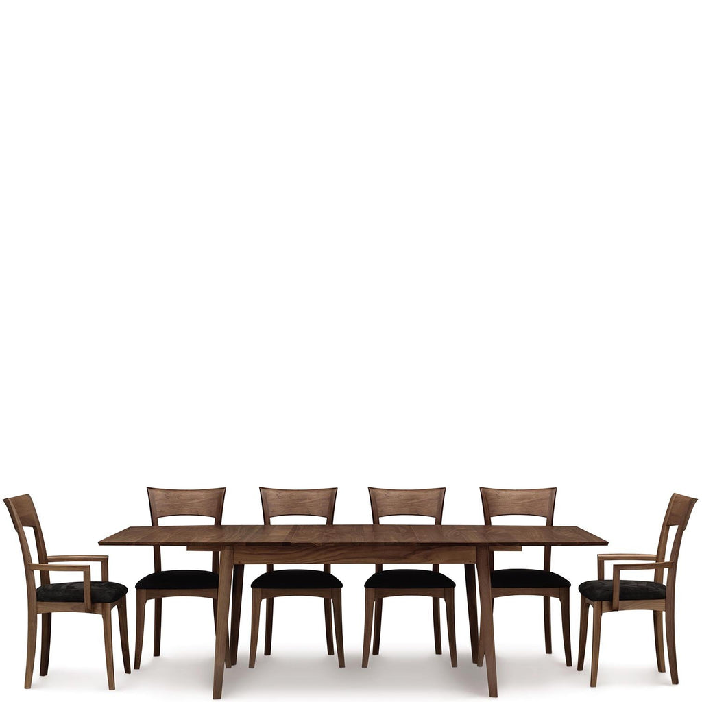 Catalina Four Leg Extension Table in Walnut - Urban Natural Home Furnishings.  Dining Table, Copeland