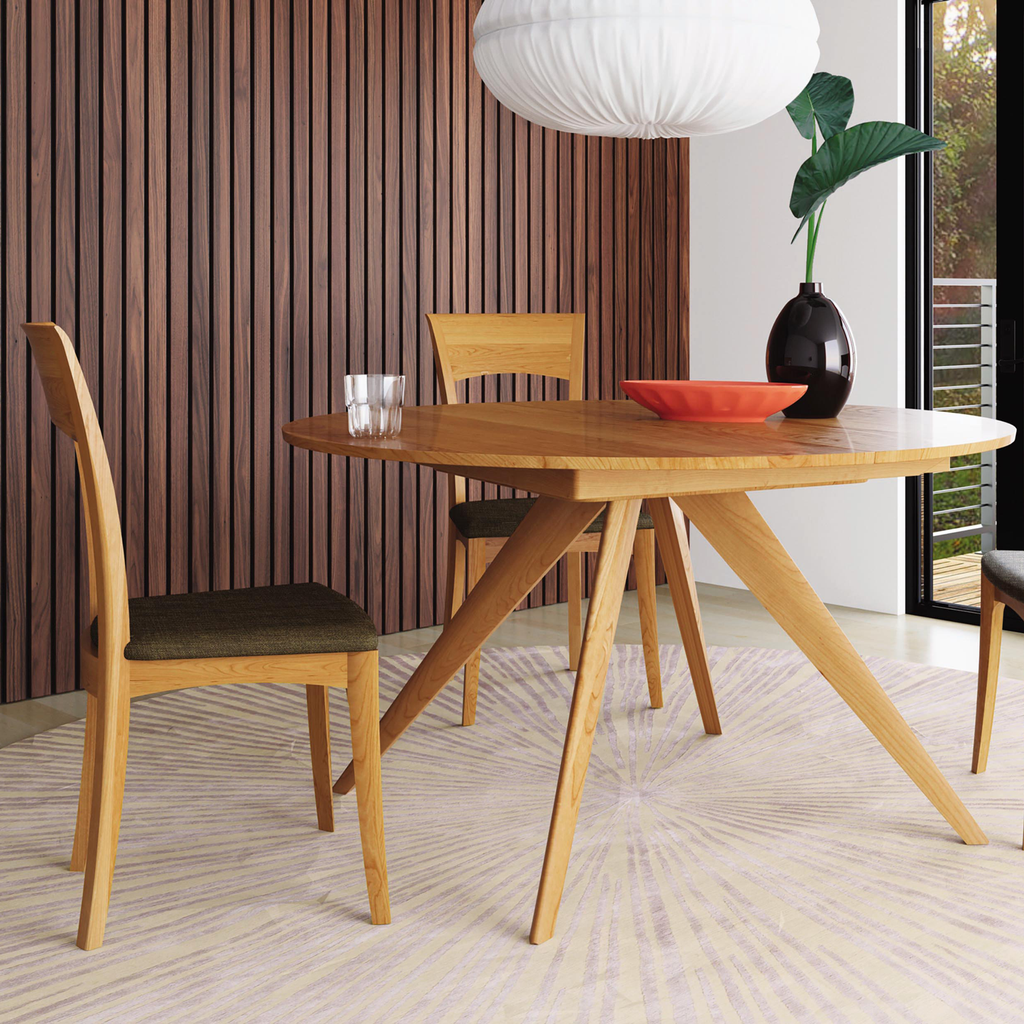 Catalina Round Dining Extension Table in Cherry - Urban Natural Home Furnishings