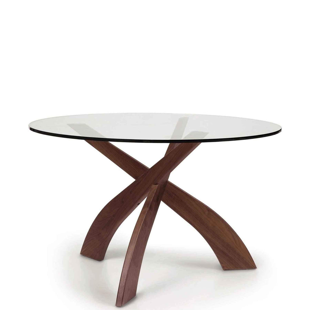 Entwine 48" Round Glass Top Table - Urban Natural Home Furnishings.  Dining Table, Copeland