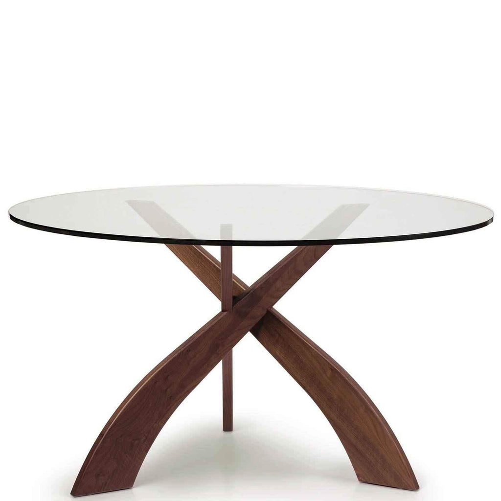 Entwine 54" Round Glass Top Table - Urban Natural Home Furnishings.  Dining Table, Copeland