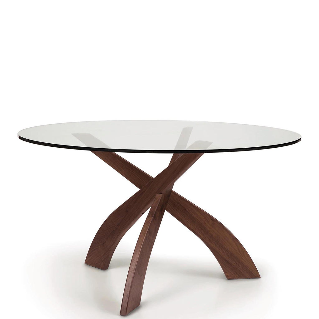Entwine 54" Round Glass Top Table - Urban Natural Home Furnishings.  Dining Table, Copeland