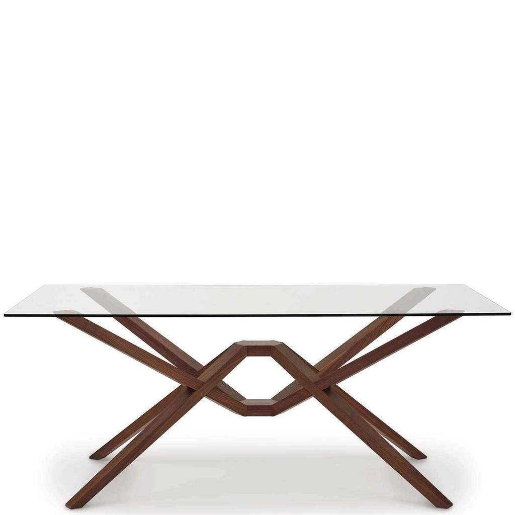 Exeter Glass Top Table in Walnut - Urban Natural Home Furnishings
