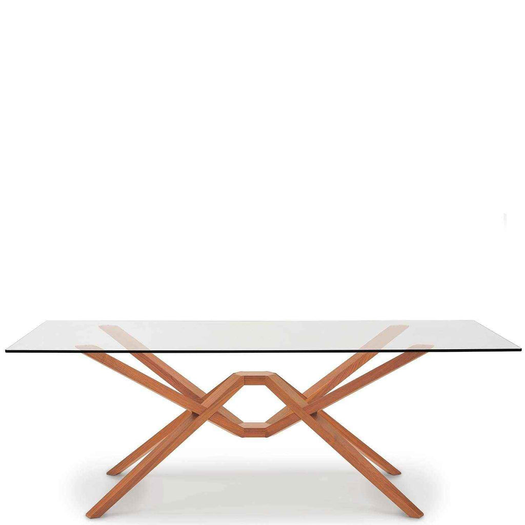 Exeter Glass Top Tables in Cherry - Urban Natural Home Furnishings.  Dining Table, Copeland