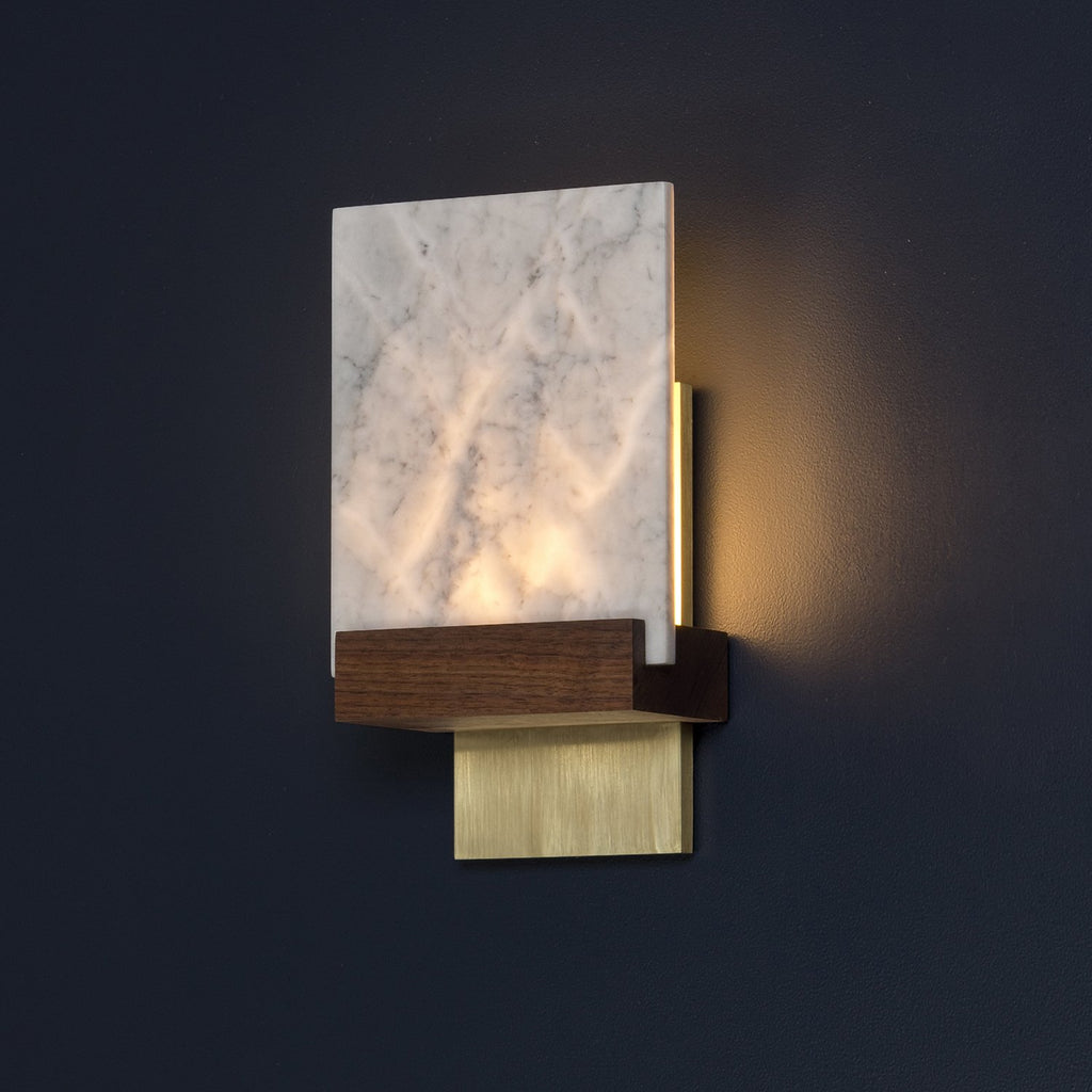 Fortis Carrara Marble Sconce by Cerno