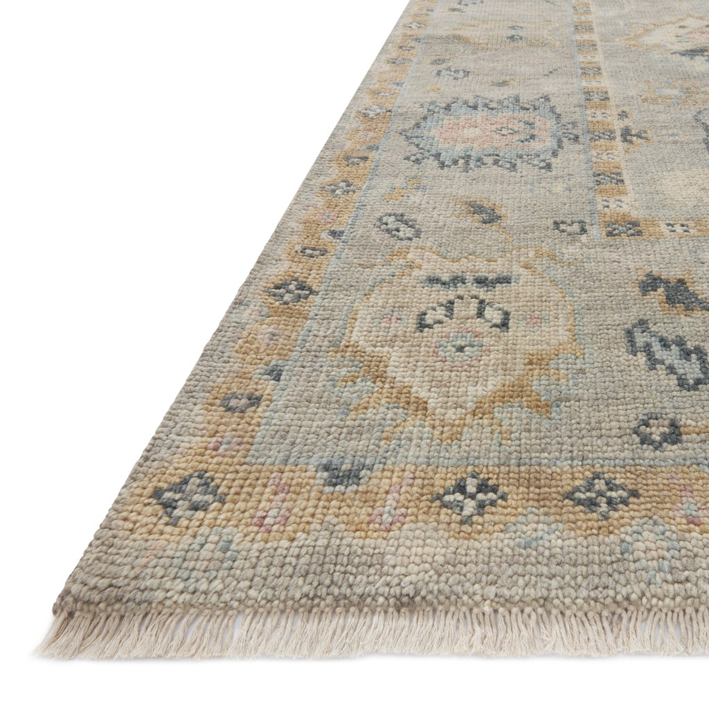 Helena Hand Knotted Rug in Grey/Gold - Urban Natural Home Furnishings