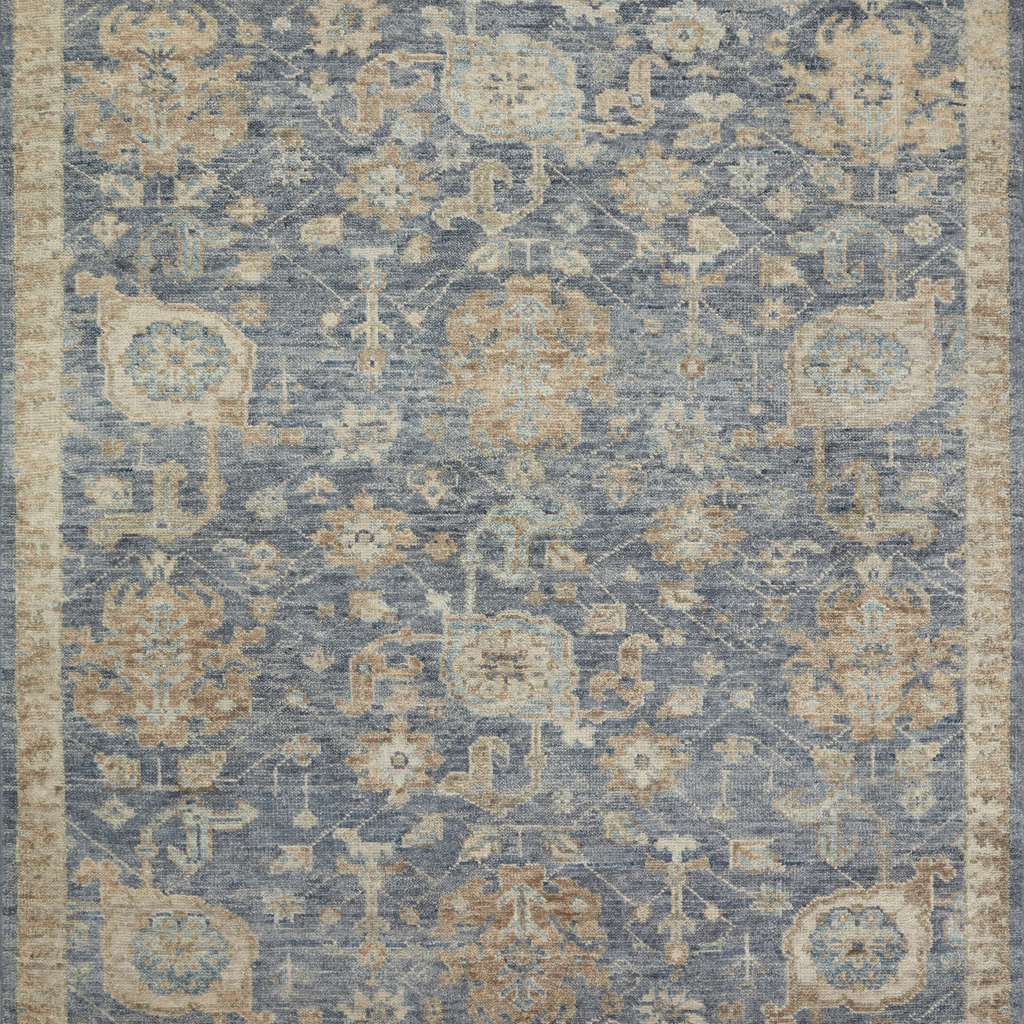 Helena Hand Knotted Rug in Indigo/Taupe - Urban Natural Home Furnishings