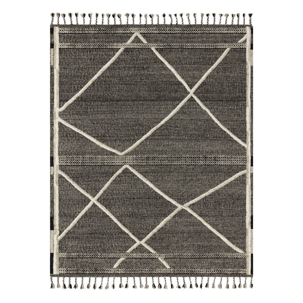 Iman Hand Knotted Rug in Beige/Charcoal - Urban Natural Home Furnishings