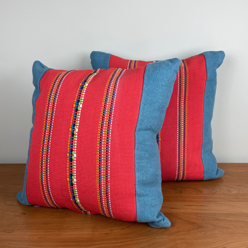 One-of-a-kind Bright Kilim Pillow 18" by 18" - Urban Natural Home Furnishings