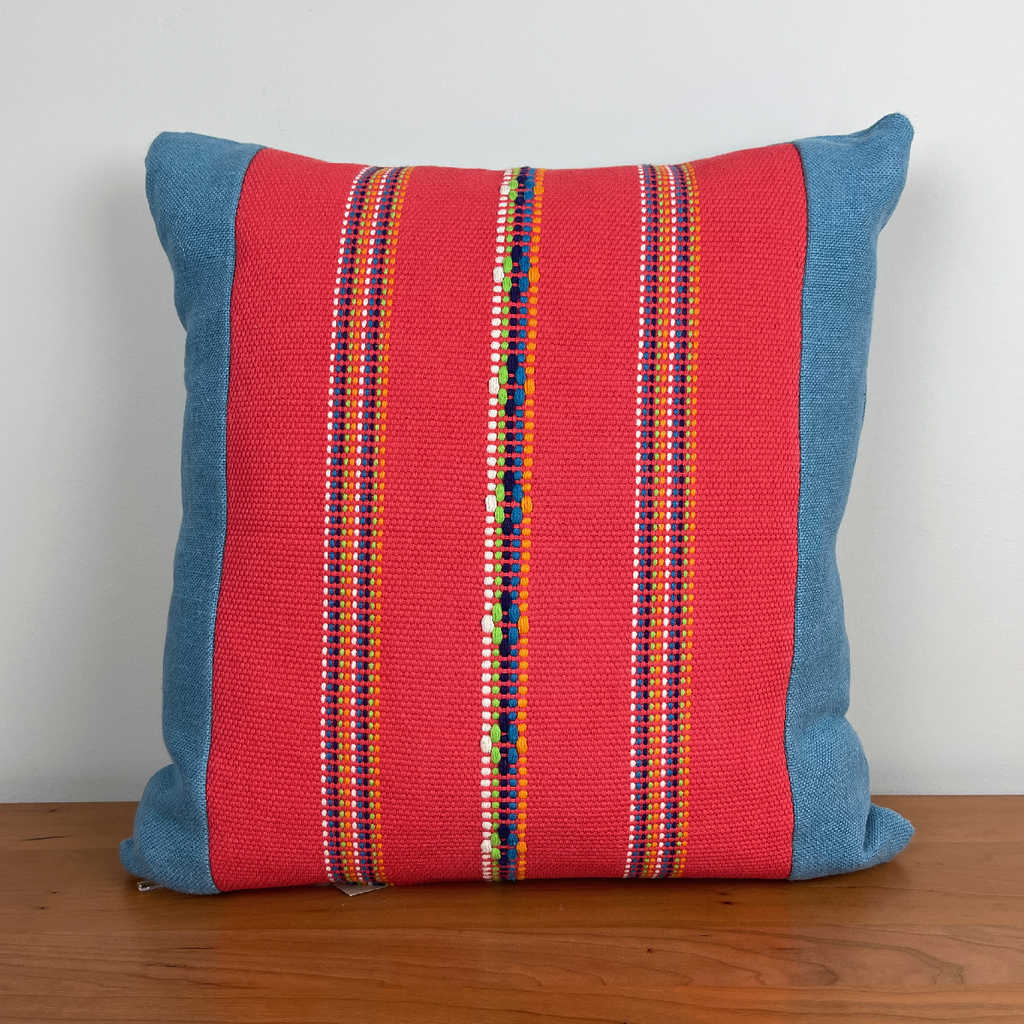 One-of-a-kind Bright Kilim Pillow 18" by 18" - Urban Natural Home Furnishings