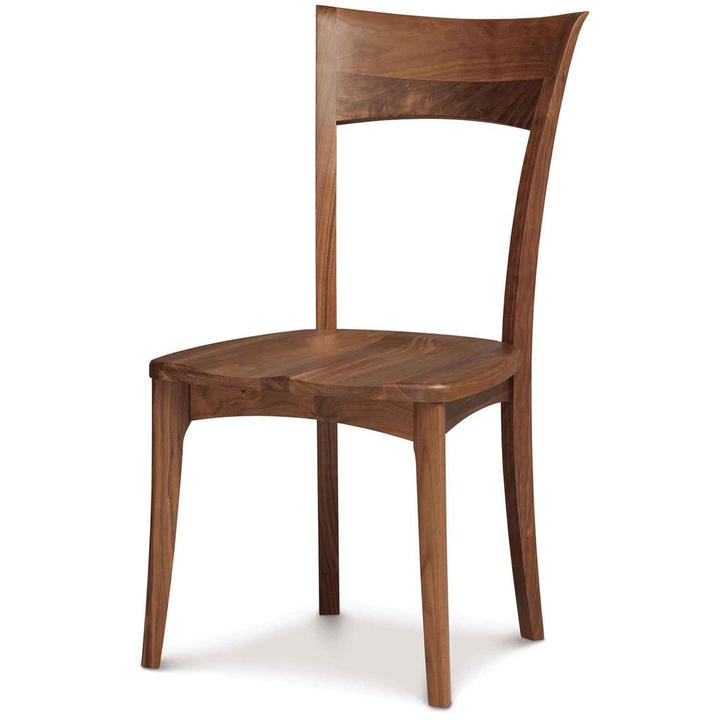 Ingrid Sidechair with Wood Seat in Walnut by Copeland