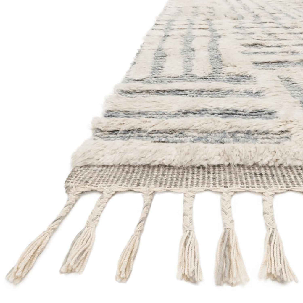 Khalid Hand Knotted Area Rug in Ivory / Sky by Loloi