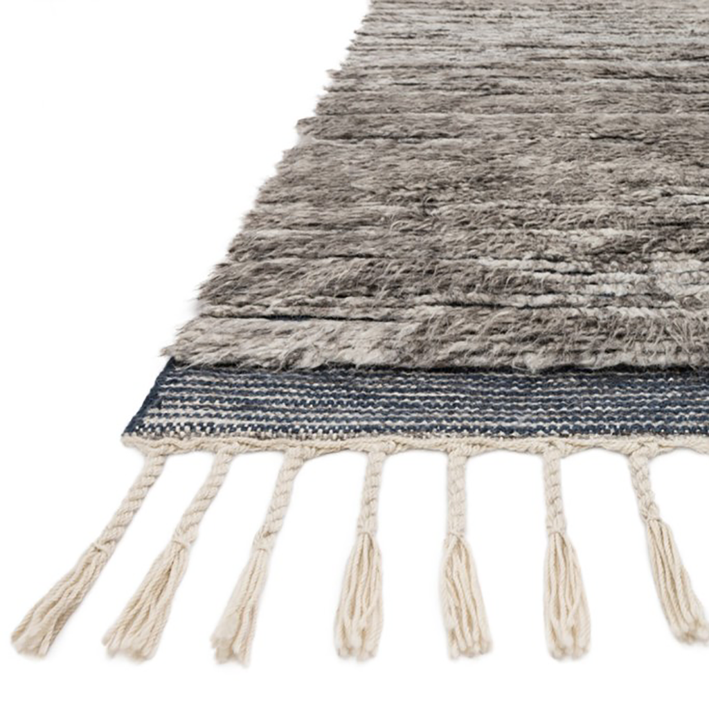 Khalid Hand Knotted Area Rug in Pewter / Ink by Loloi