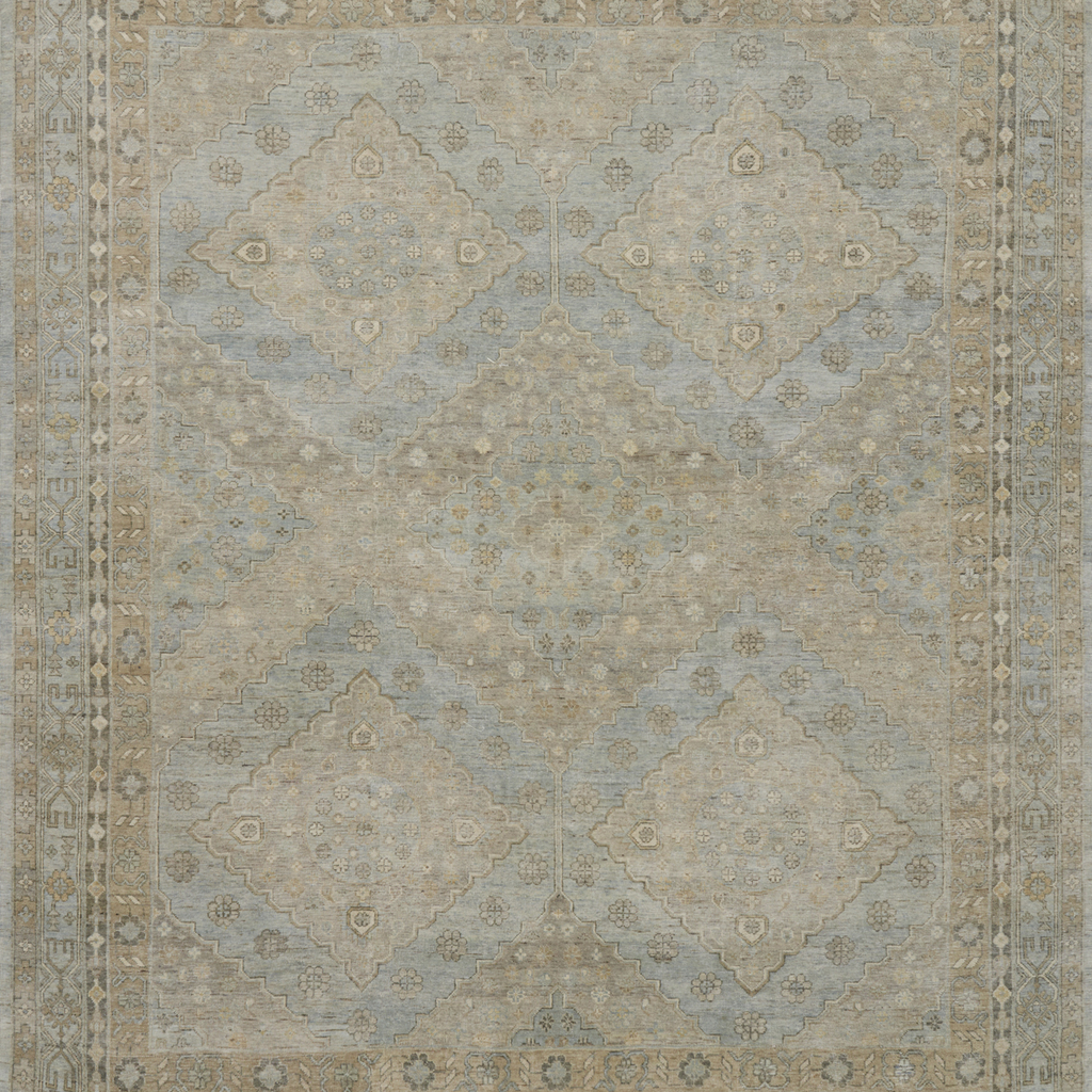 Legacy Hand Knotted Area Rug in Sea/Stone Sample - Urban Natural Home Furnishings