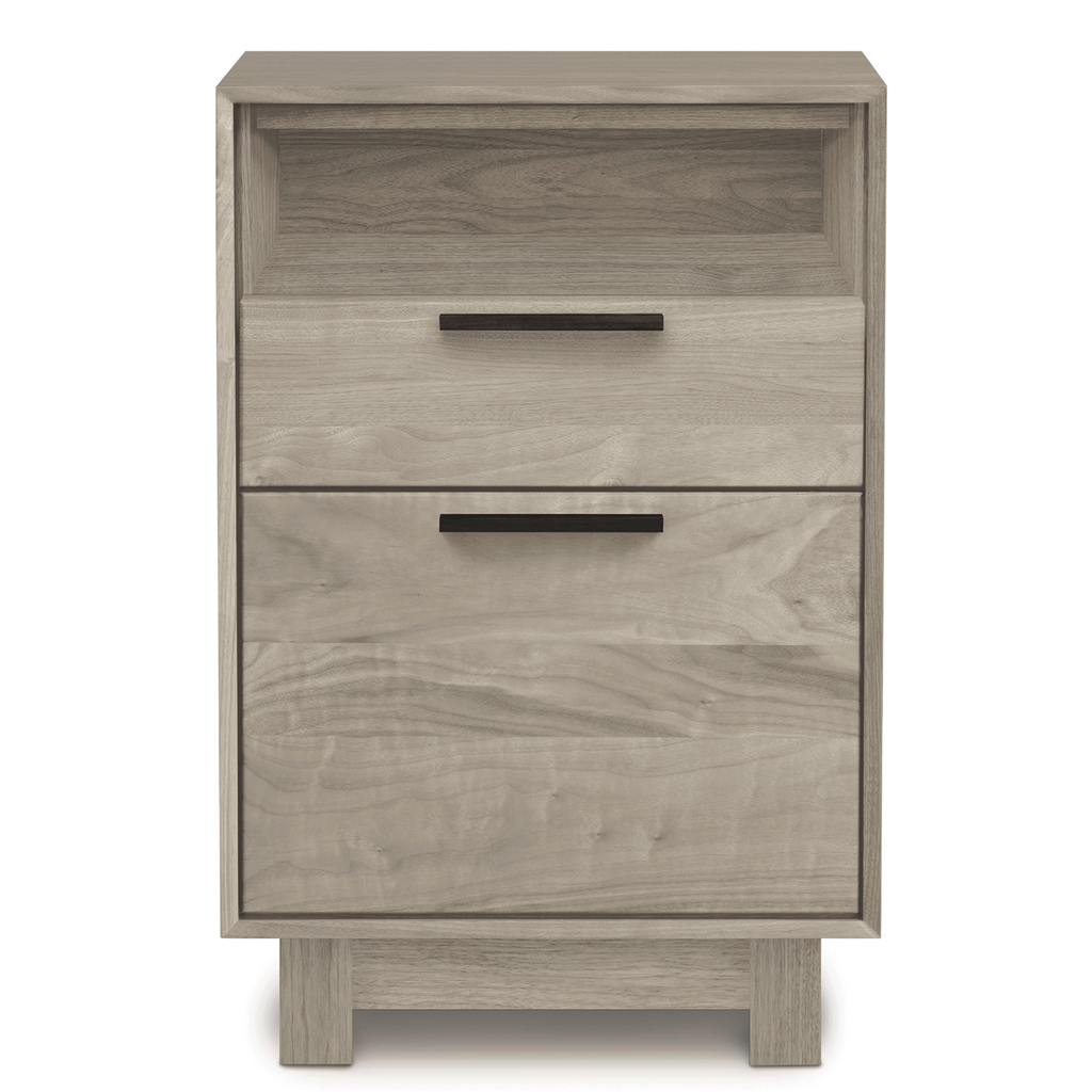 Linear Narrow File Cabinet with Cubby in Ash - Urban Natural Home Furnishings