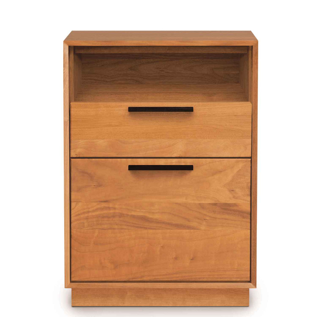 Linear Narrow Rolling File Cabinet with Cubby in Cherry - Urban Natural Home Furnishings