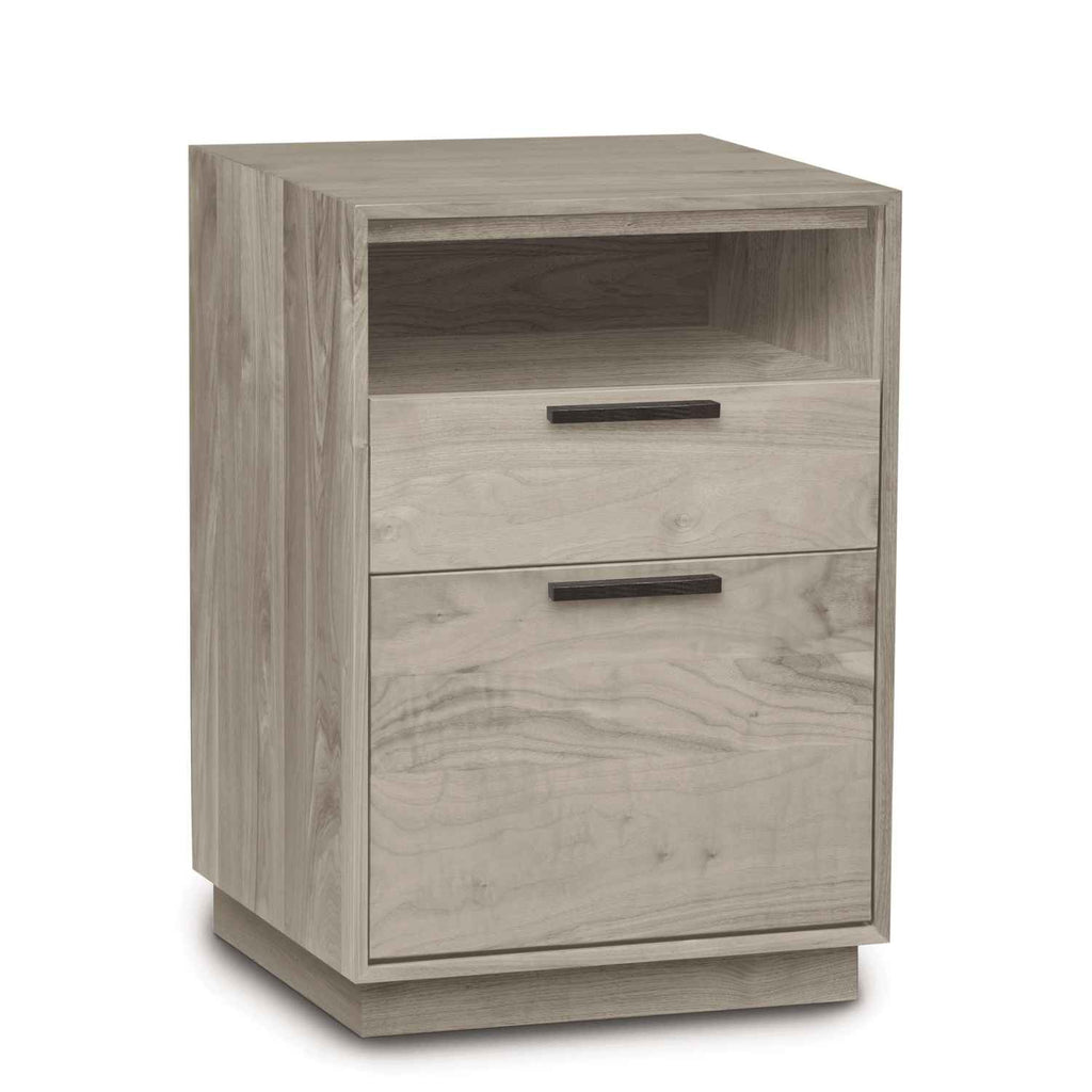 Linear Narrow Rolling File Cabinet with Cubby in Ash - Urban Natural Home Furnishings