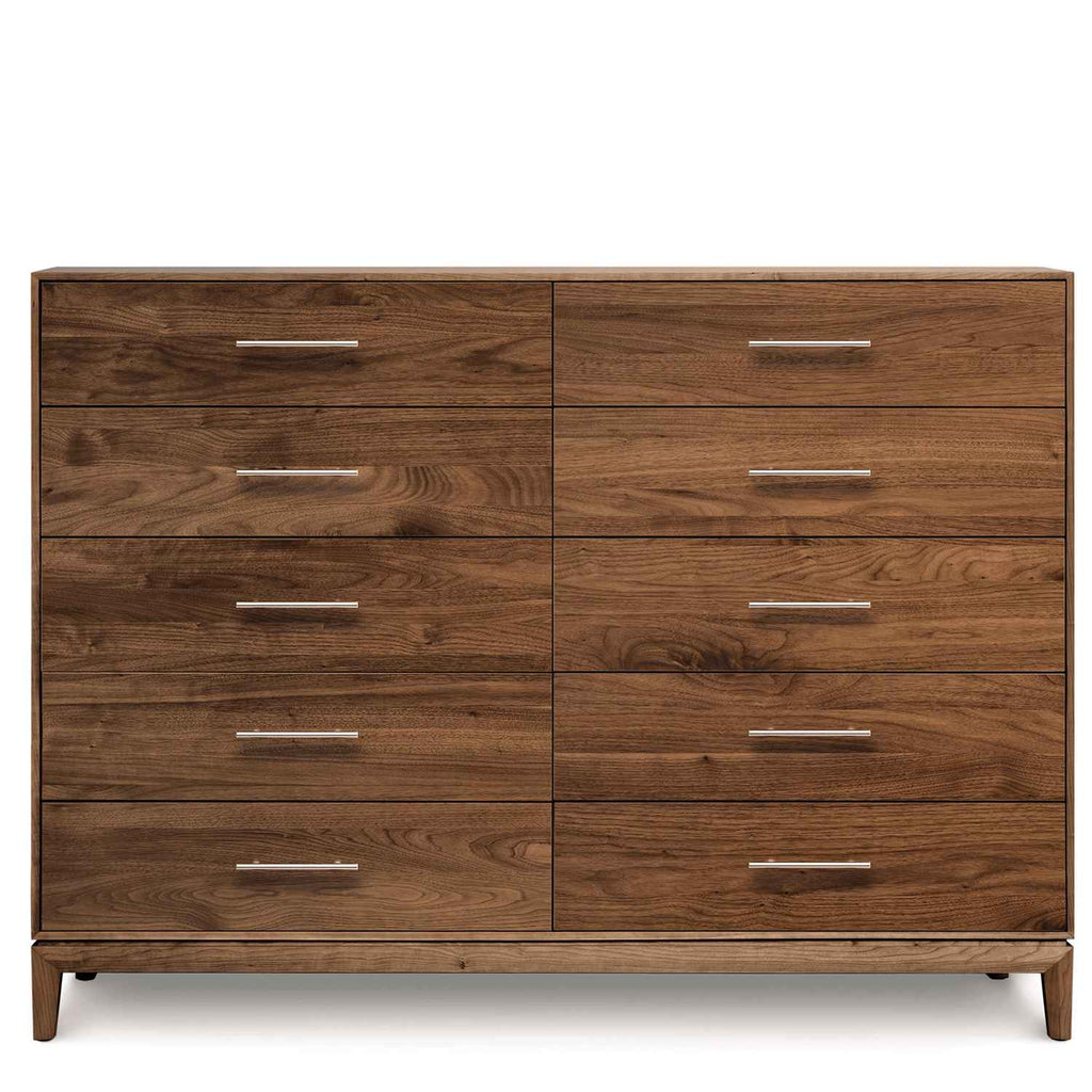 Mansfield Ten Drawer Dresser in Walnut - Urban Natural Home Furnishings
