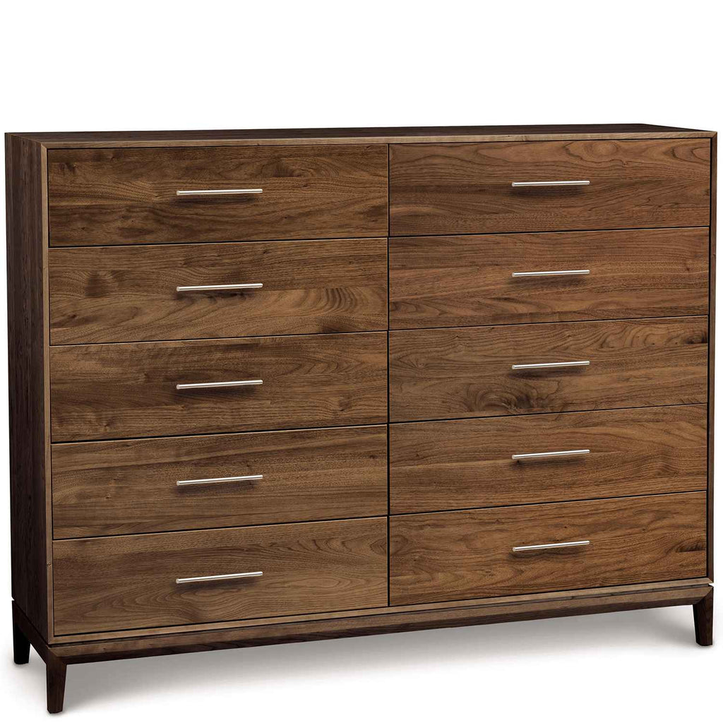 Mansfield Ten Drawer Dresser in Walnut - Urban Natural Home Furnishings