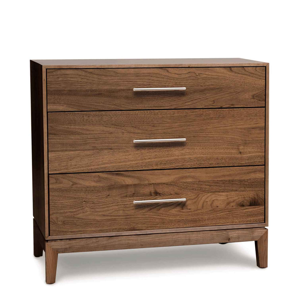 Mansfield Three Drawer Dresser in Walnut - Urban Natural Home Furnishings