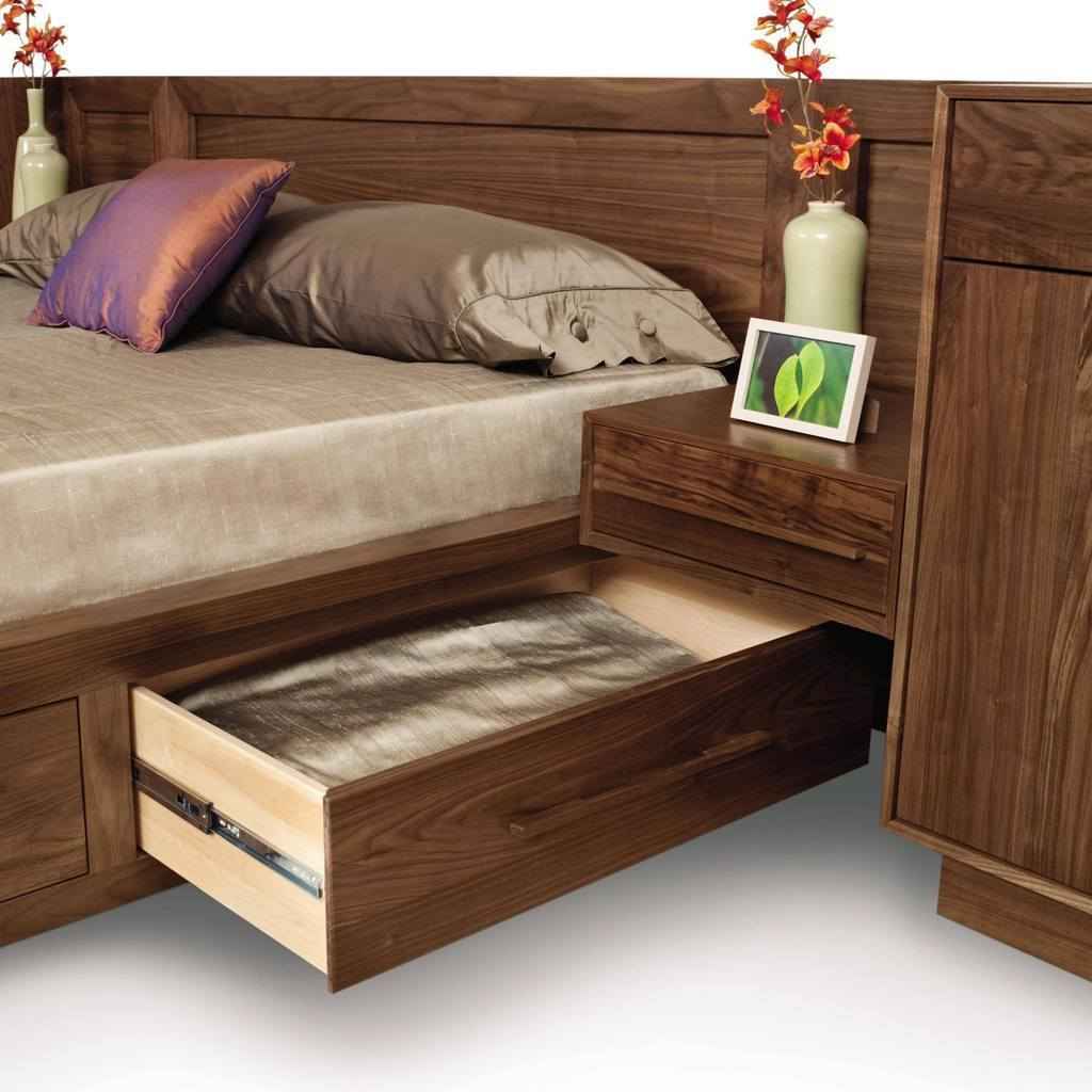 Moduluxe Storage Bed With Veneer Headboard by Copeland