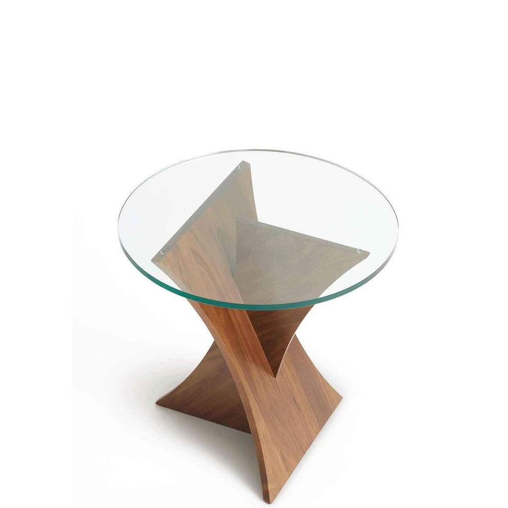 Planes Round End Table Walnut - Urban Natural Home Furnishings.  Nightstands, Copeland