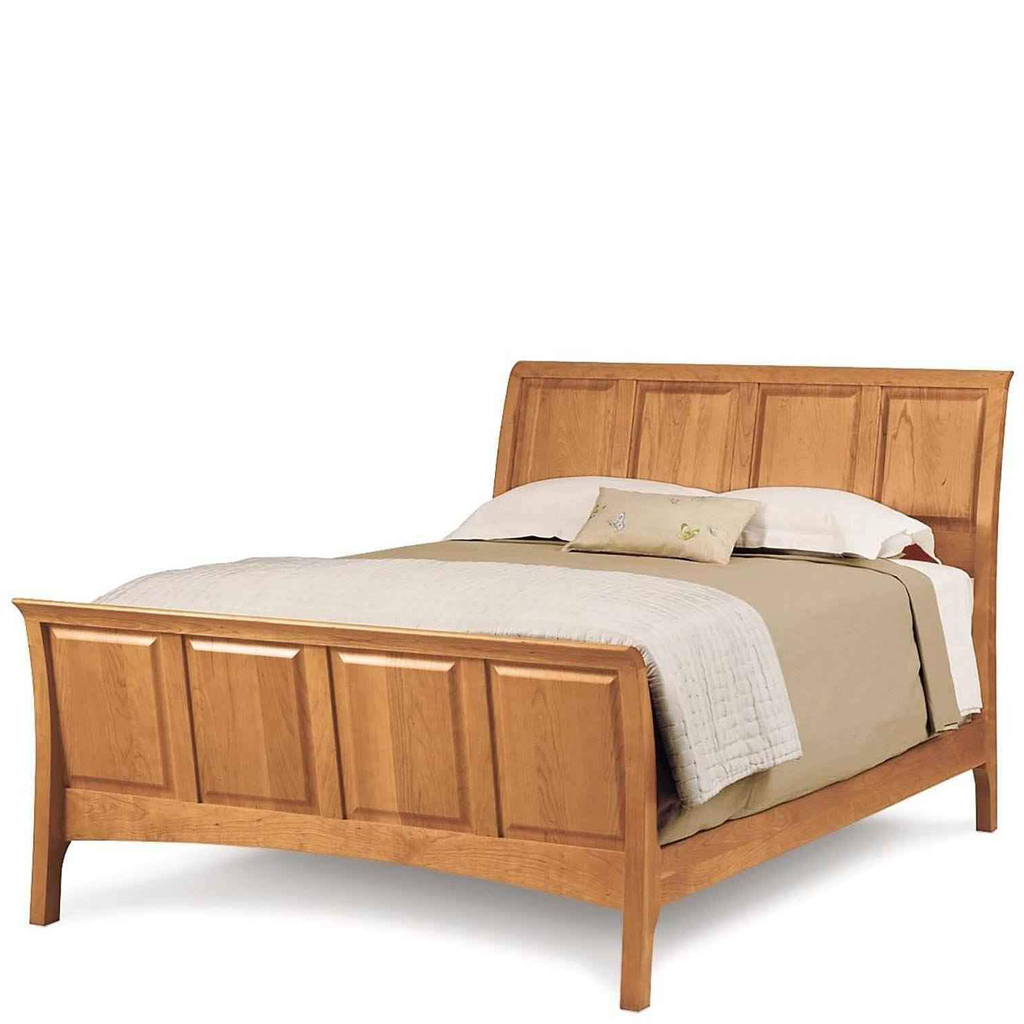 Sarah Sleigh 51" Bed With High Footboard in Cherry (For Mattress & Box Spring) - Urban Natural Home Furnishings