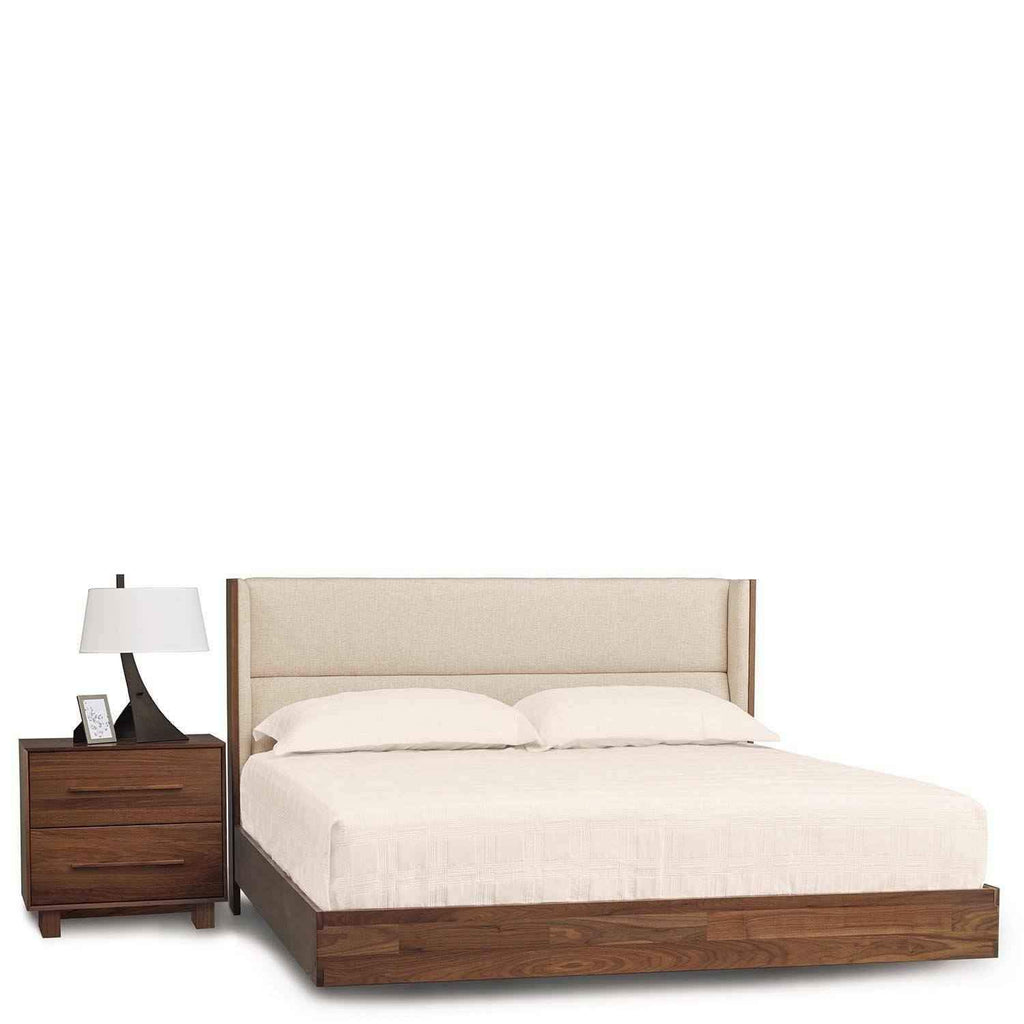 Sloane Floating Bed in Natural Walnut - Urban Natural Home Furnishings.  Solid Wood Bed, Copeland
