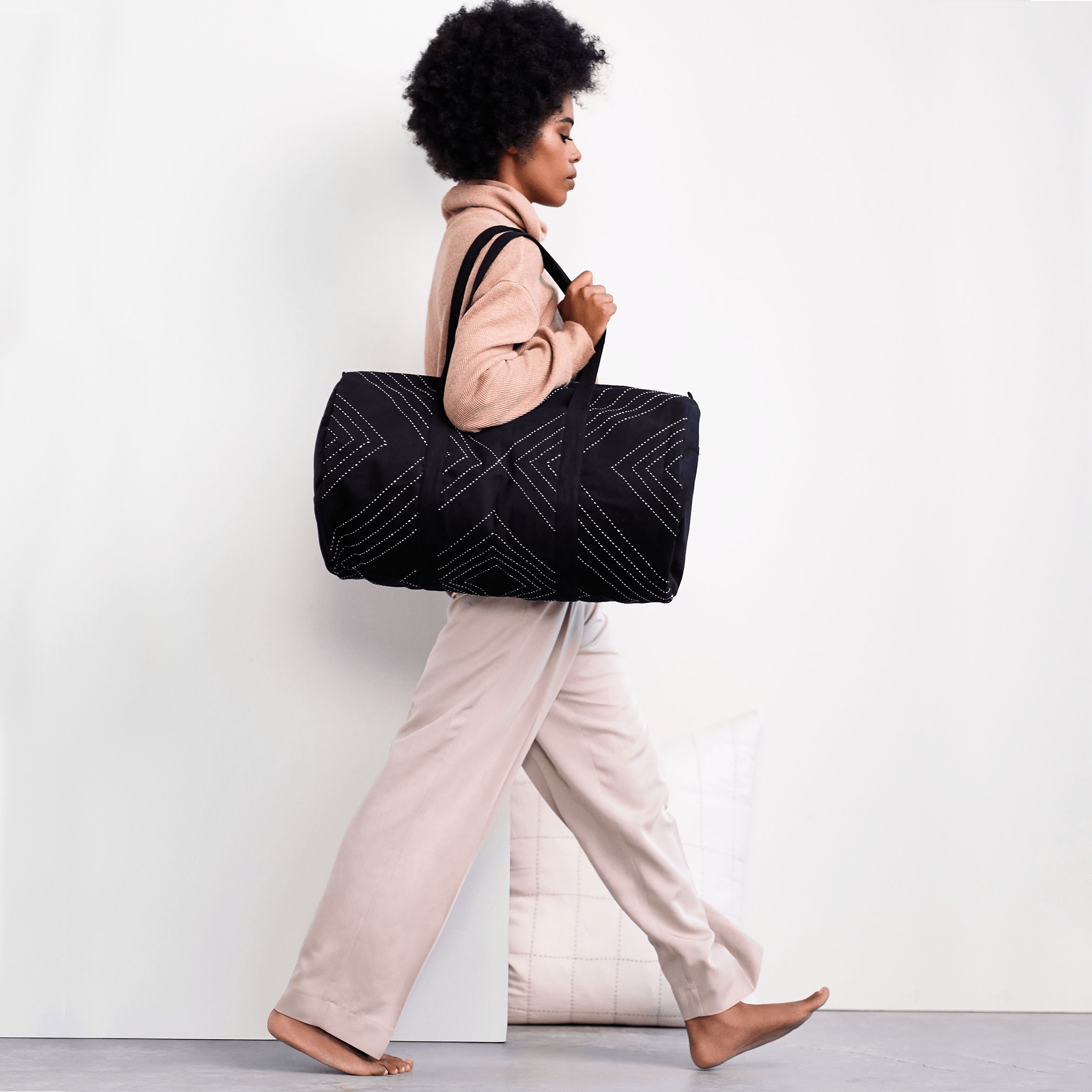 Anchal Arrow-Stitch Duffel Bag