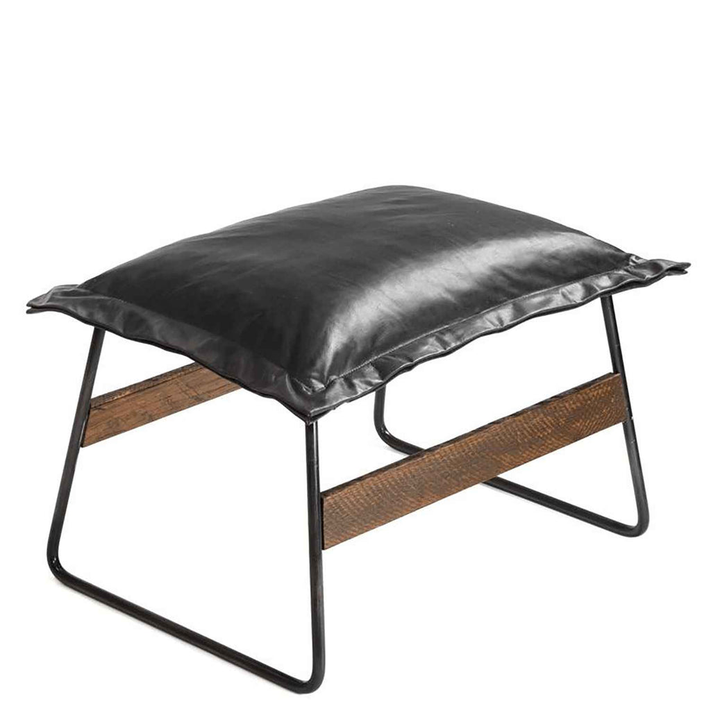 Drift Ottoman in Leather by Environment