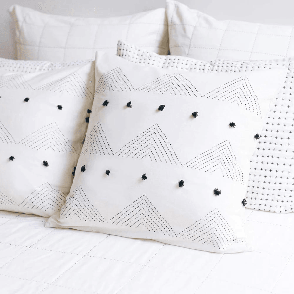 Triangle Stitch Throw Pillow - Thumbnail 3