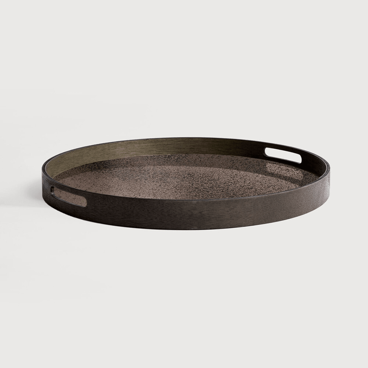 Small Round Bronze Mirror Tray