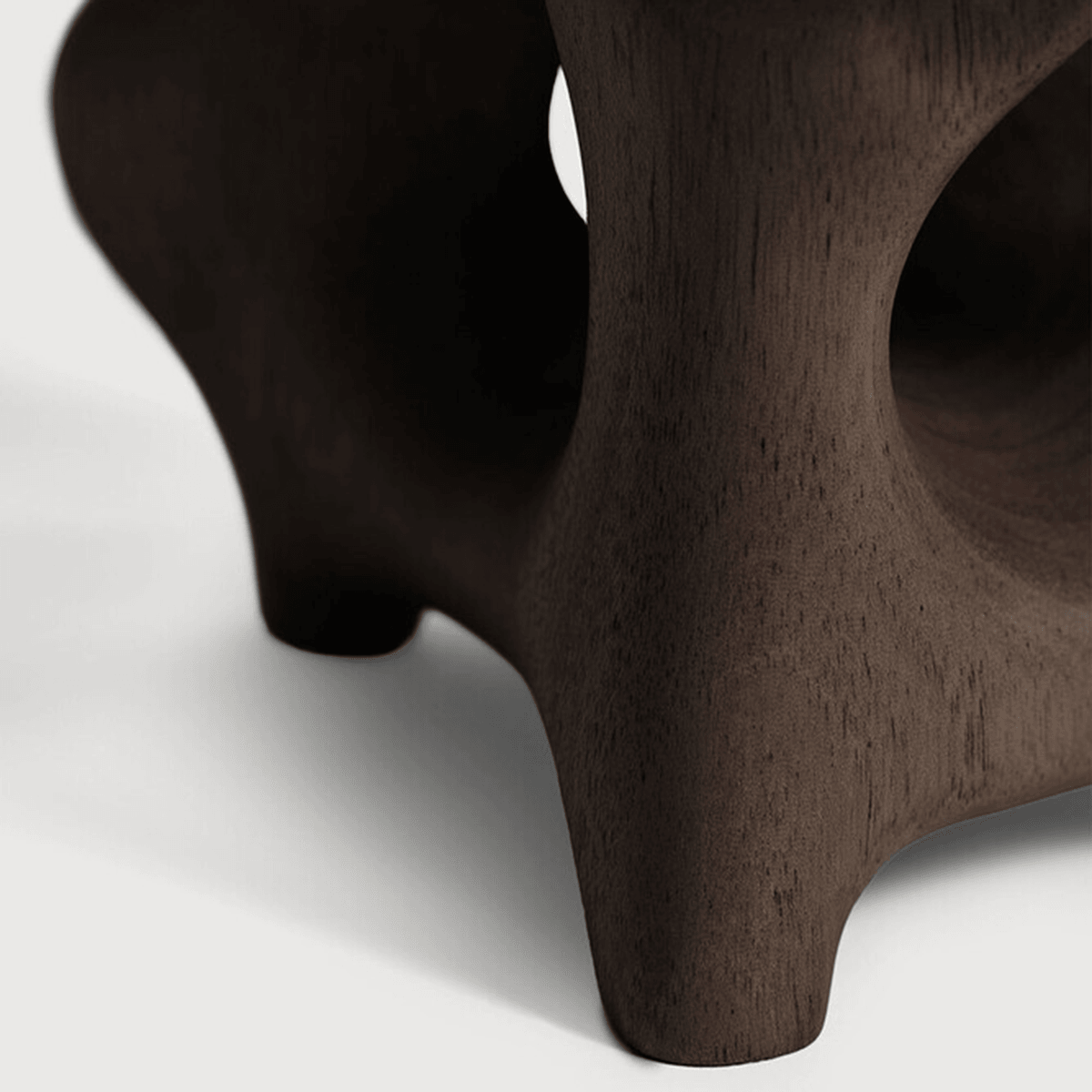 Dark Brown Mahogany Organic Sculpture - Thumbnail 4