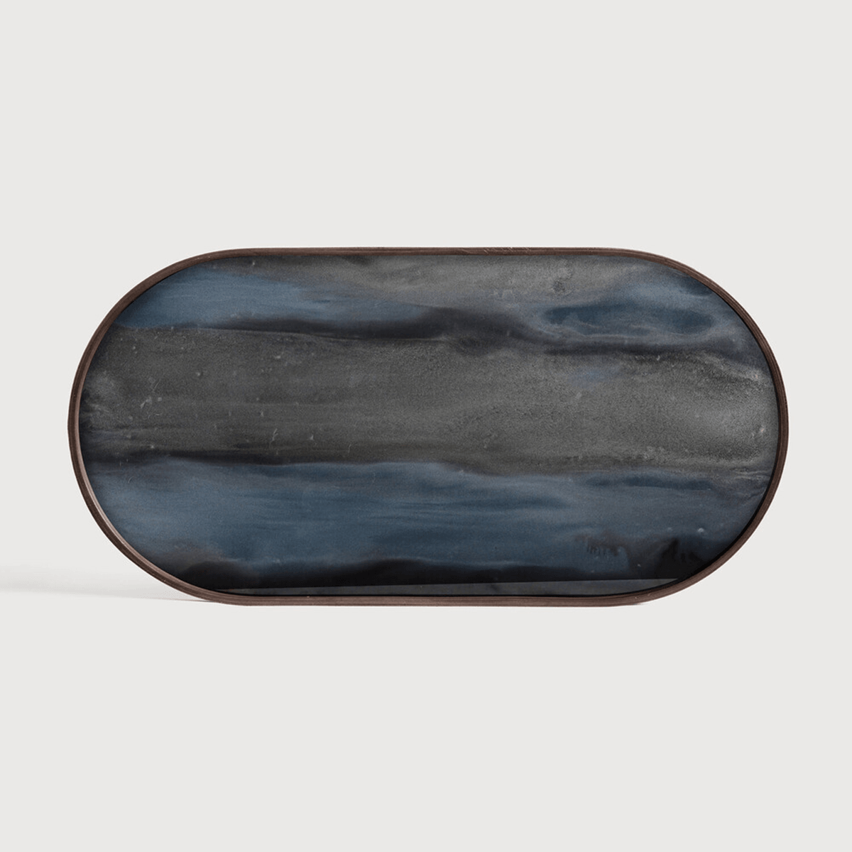Oblong Graphite Organic Glass Tray - Thumbnail 2