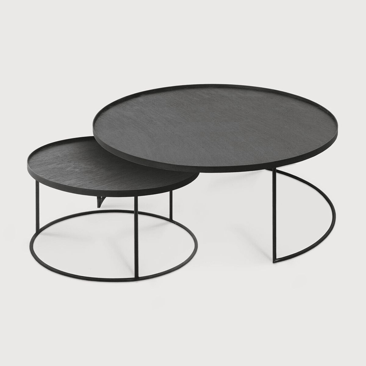 Round Tray Coffee Table Set - Thumbnail 4