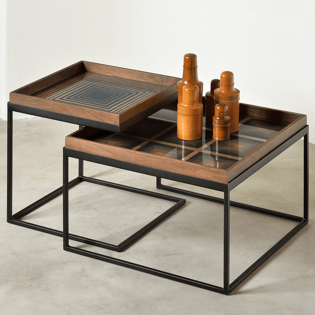 Glass tray best sale for coffee table