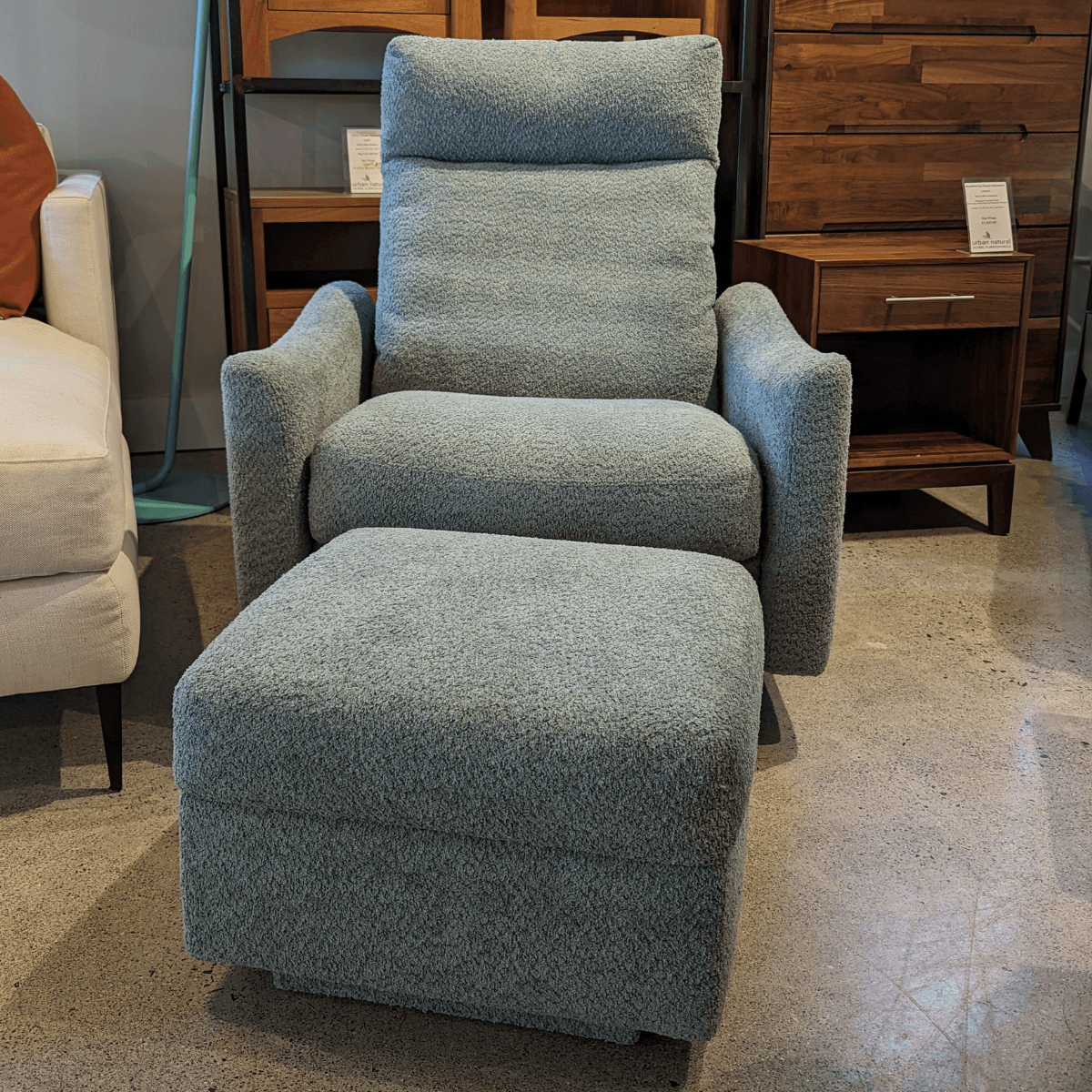 Ontario XL Comfort Air Recliner with Rocking Ottoman by American