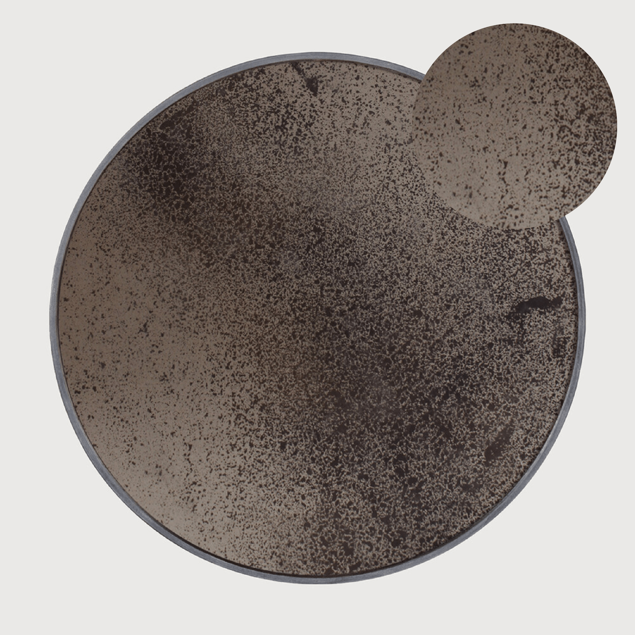 Ethnicraft Aged Round Wall Mirror